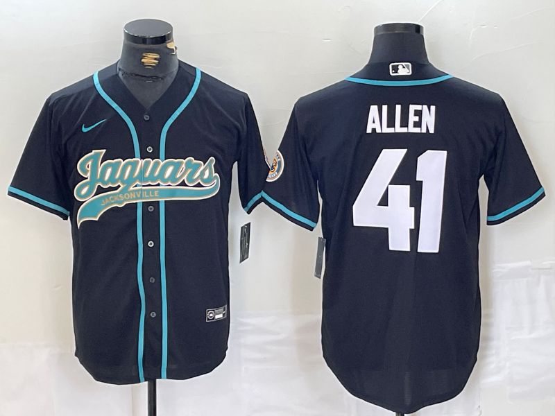 Men Jacksonville Jaguars 41 Allen Black Joint Name 2024 Nike Limited NFL Jersey style 1